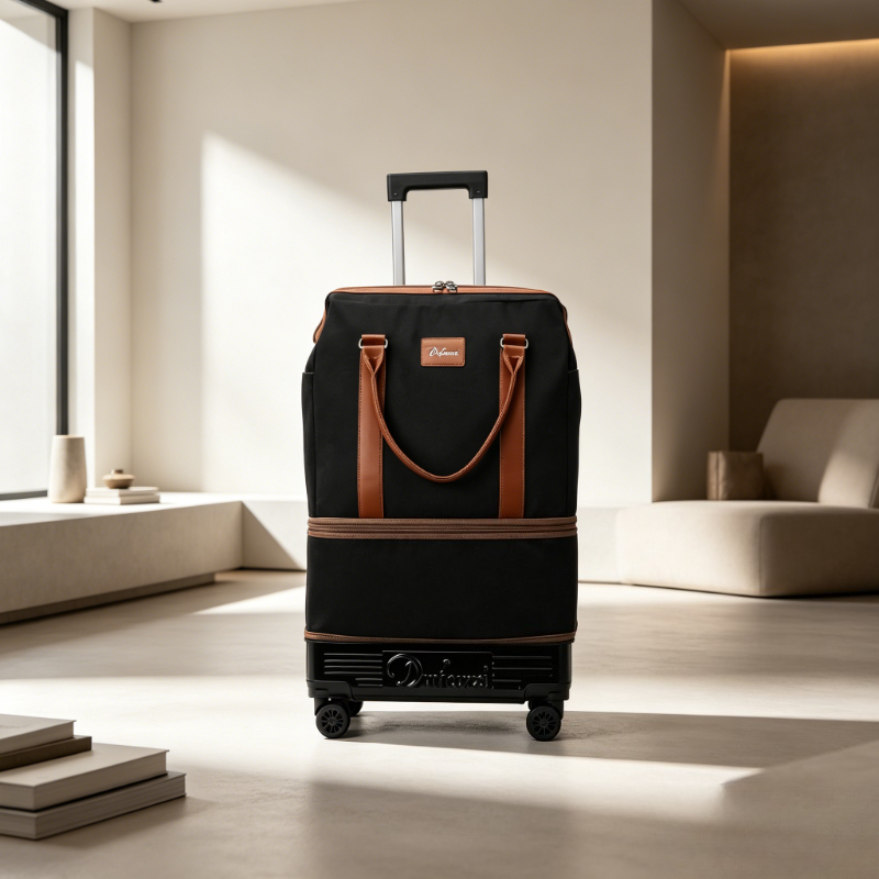 Foldable Rolling Luggage Bag - 접이식 바퀴 달린 더플백, 경량 스피너