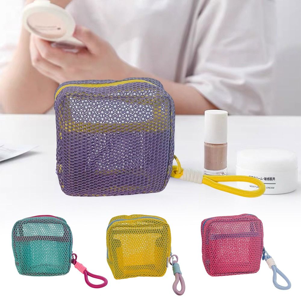 Cosmetic Bags - 새로운 도파민 컬러 수납 가방 손잡이가