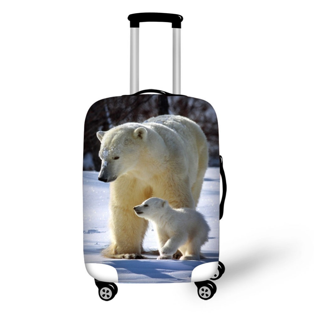 Waterproof Suitcase Cover Protector - 동물 북극곰 수하물 보호대 커버 여행