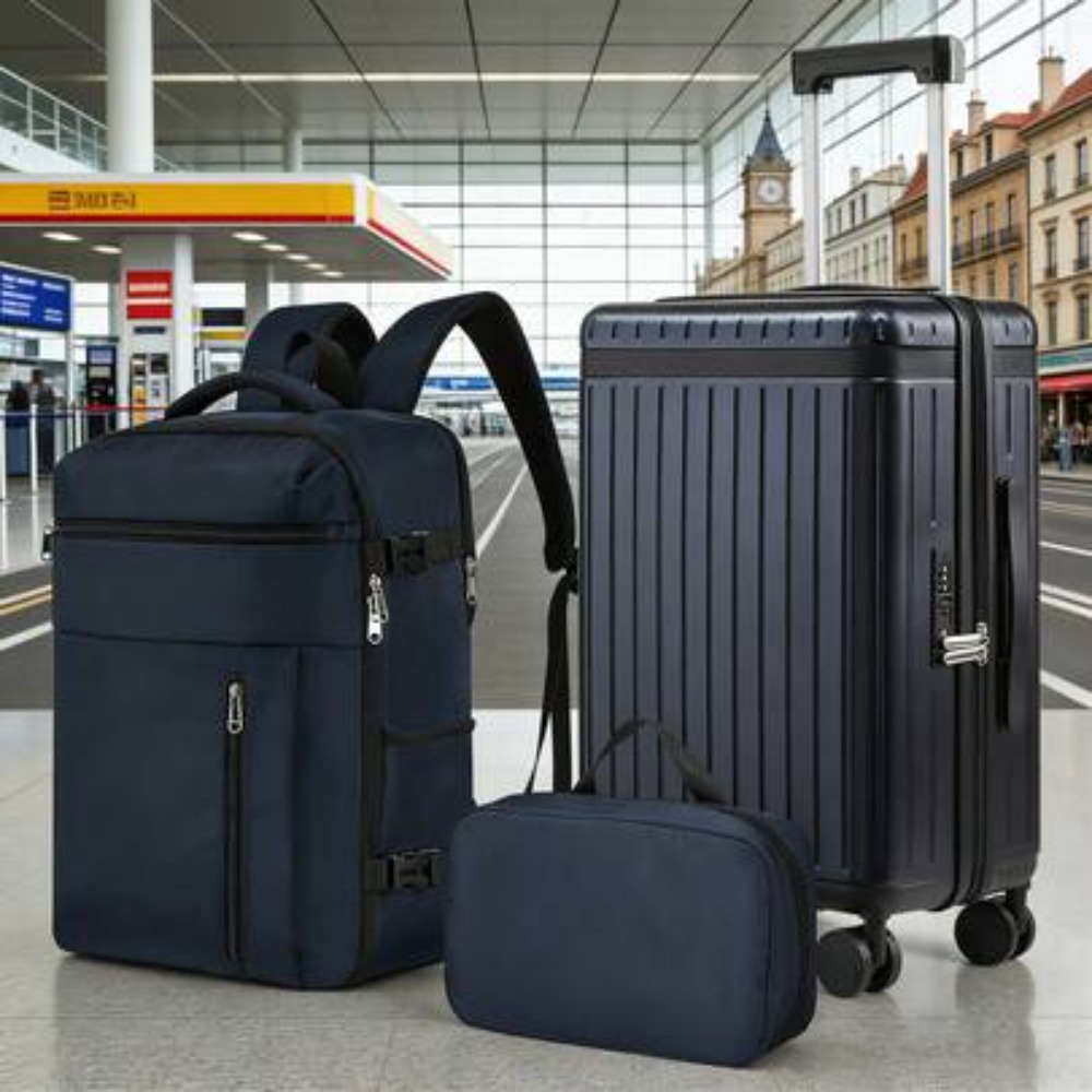 Spinner Wheel Rolling Suitcase 20 Inch - 3피스 20인치 기내용 캐리어 세트, 하드쉘
