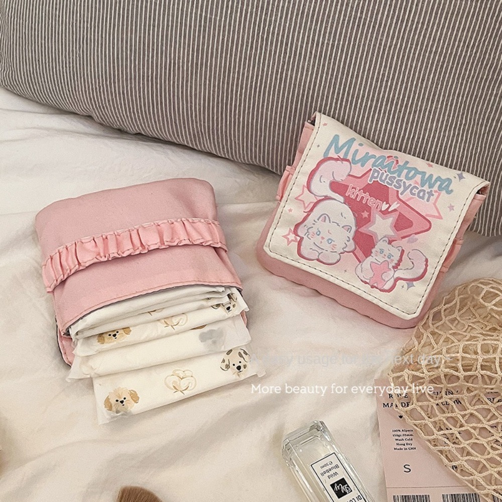Cosmetic Bags - 미니 데이터 케이블 정리함 생리대 가방