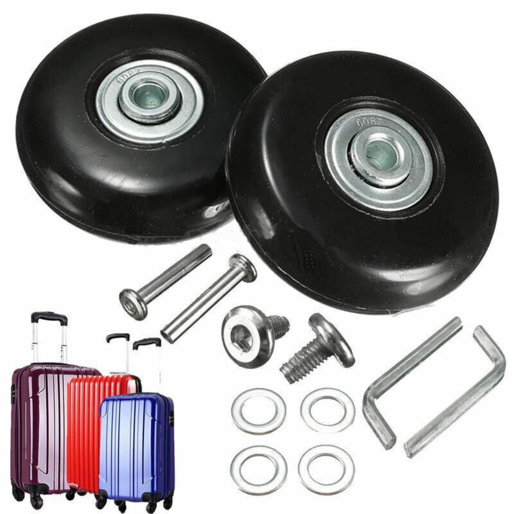 Silent Replacement Luggage Wheels - 2Pcs 여행 수하물 가방 바퀴 차축