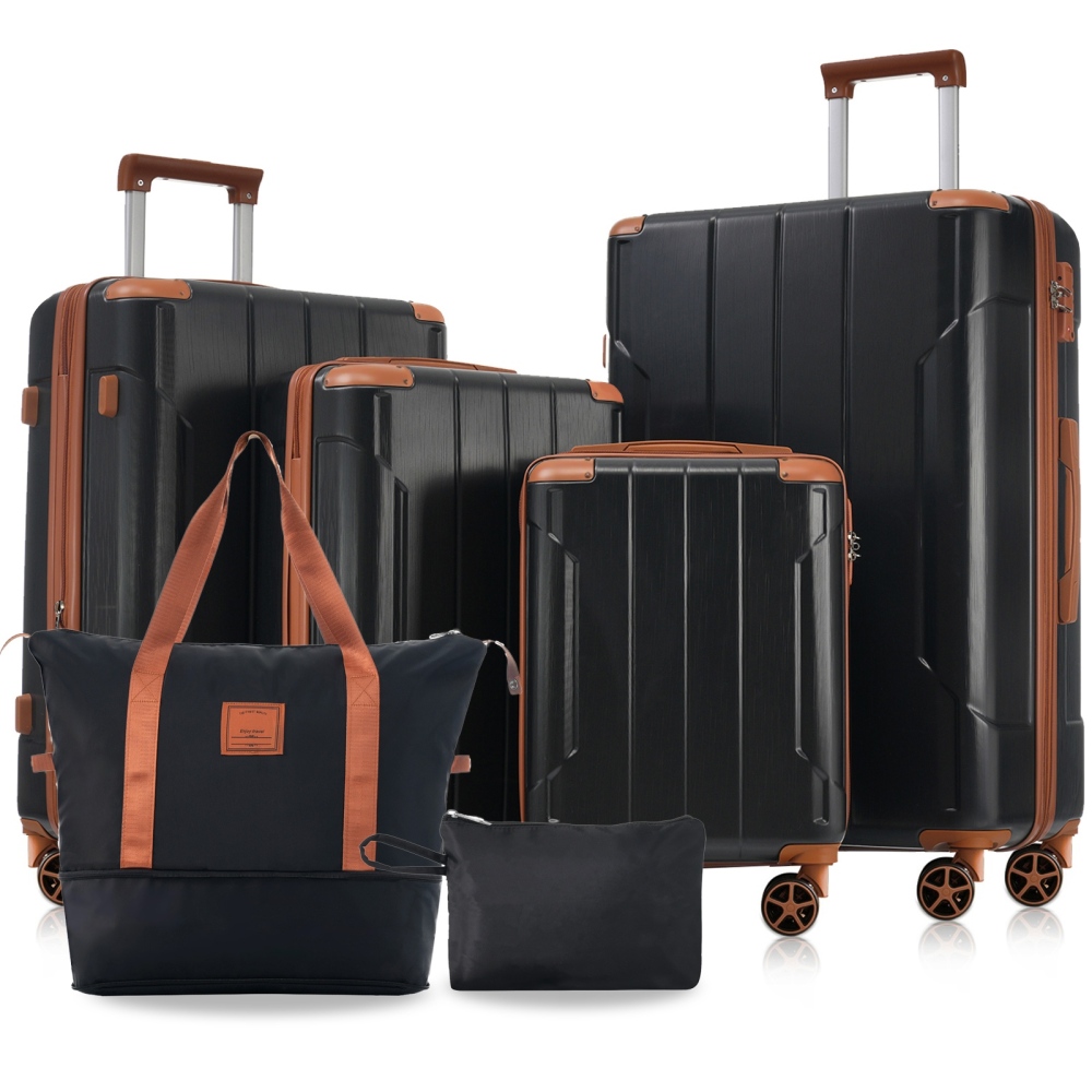 Expandable Hard Shell Luggage Set - 하드쉘 여행가방 세트 6피스, 확장 가능한