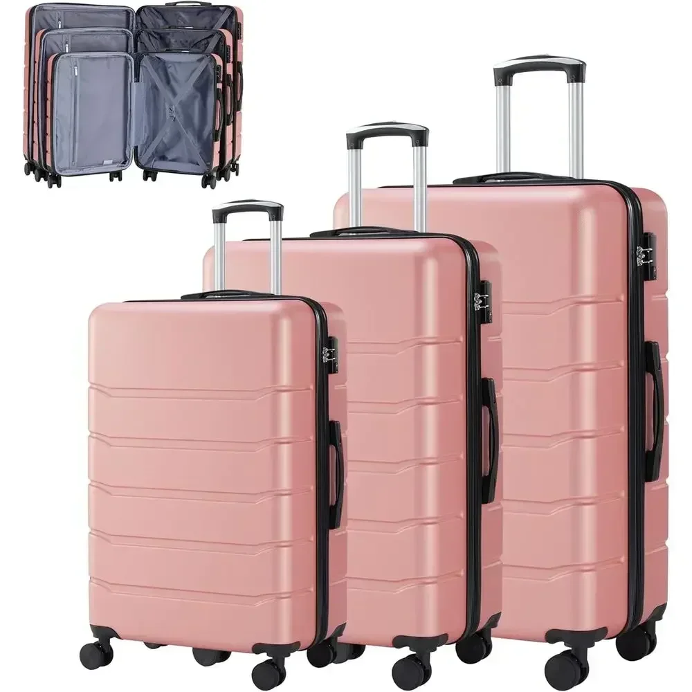 Expandable Hard Shell Luggage Set - 3피스 대형 여행가방 세트 (더블 스피너