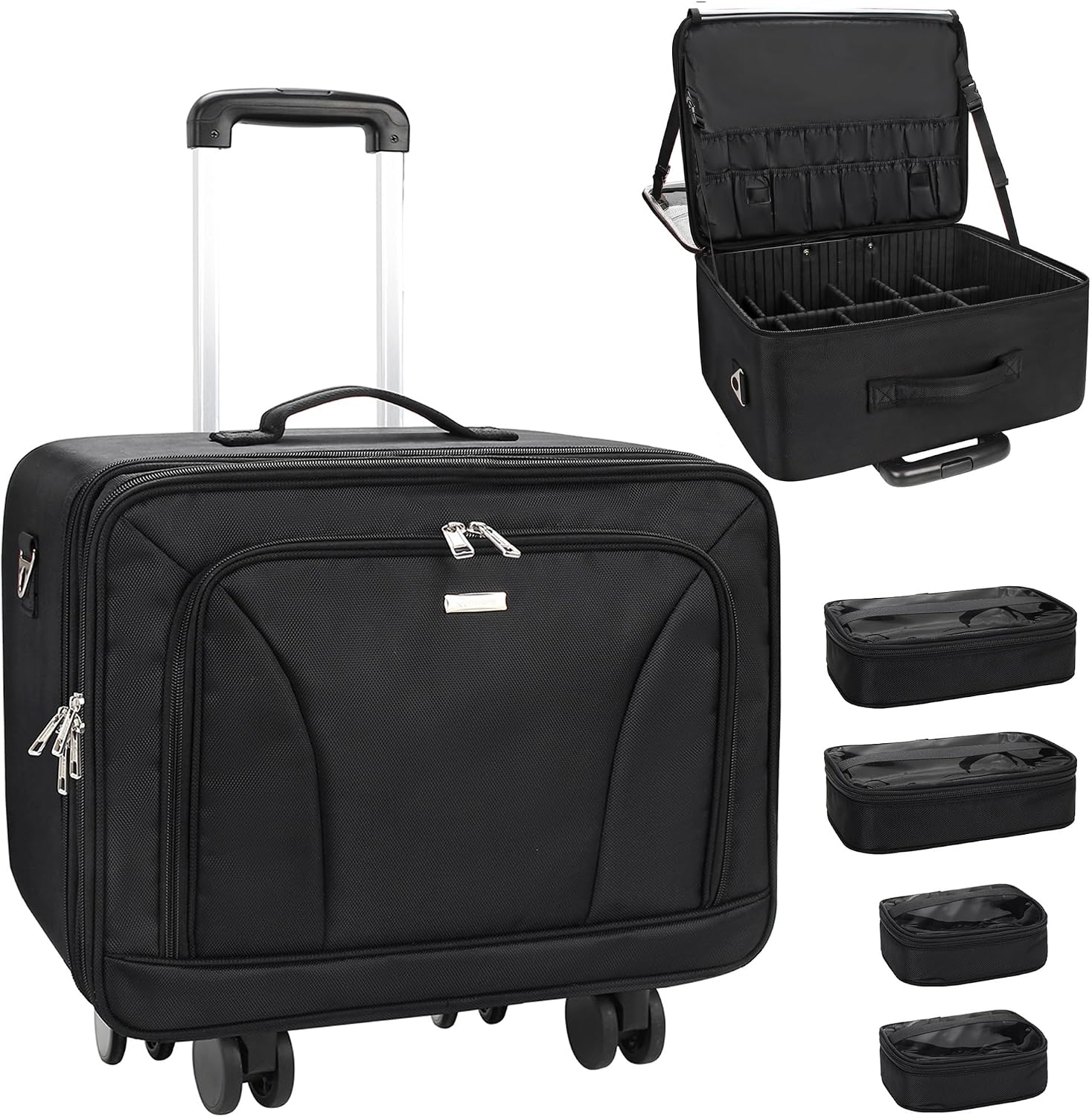 Travel Bags - 특대형 360도 회전식 메이크업 여행용 트레인