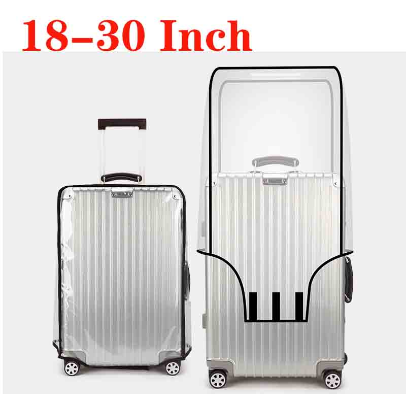 Waterproof Suitcase Cover Protector - 여행 가방 PVC 커버 보호대, 투명