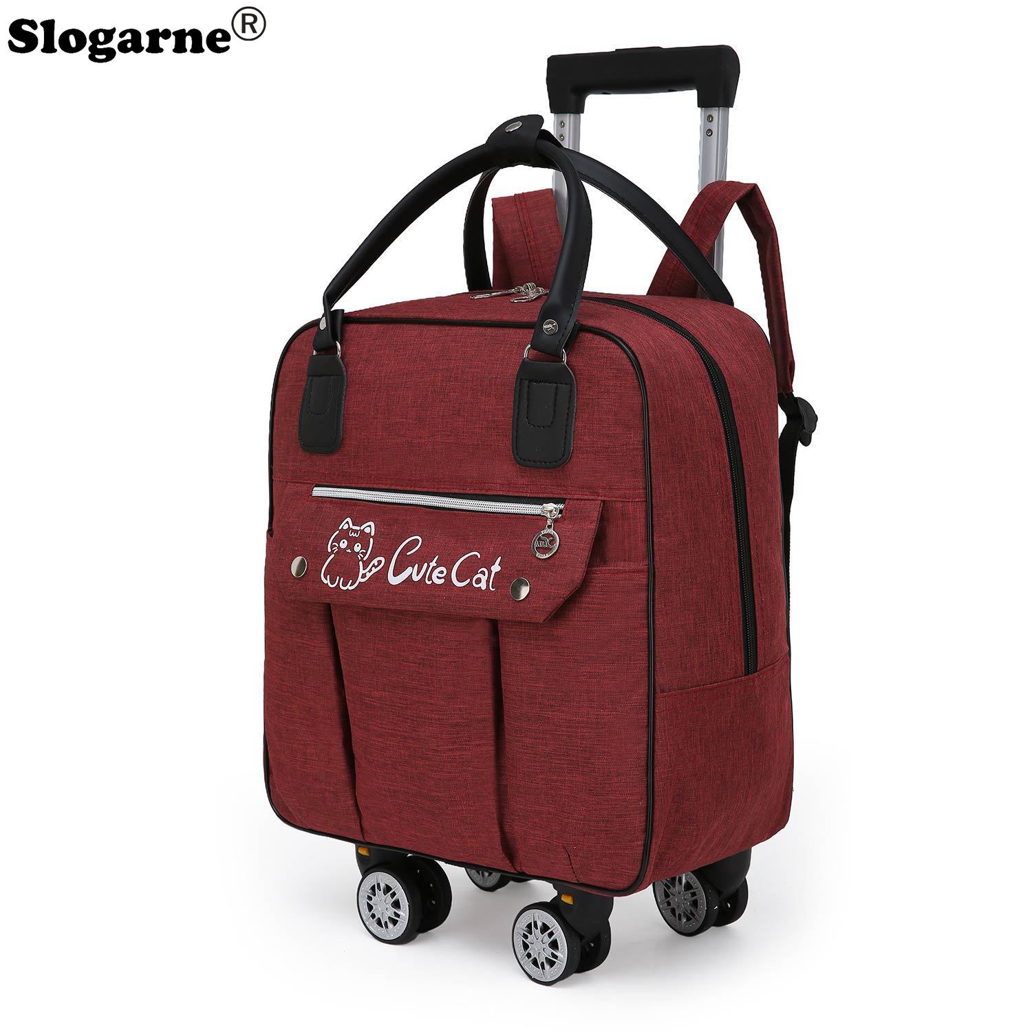 Foldable Rolling Luggage Bag - 트롤리 대용량 여행 가방 바퀴 회