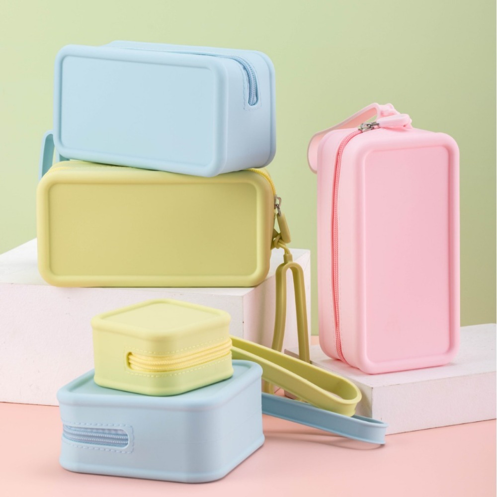 Cosmetic Bags - 휴대용 실리콘 동전 지갑 대용량 지퍼