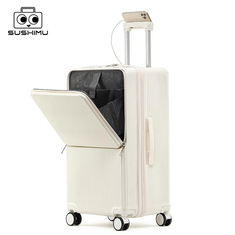 Aluminum Frame Carry On Luggage - sushimu 가방 와이드 핸들 여행 가방