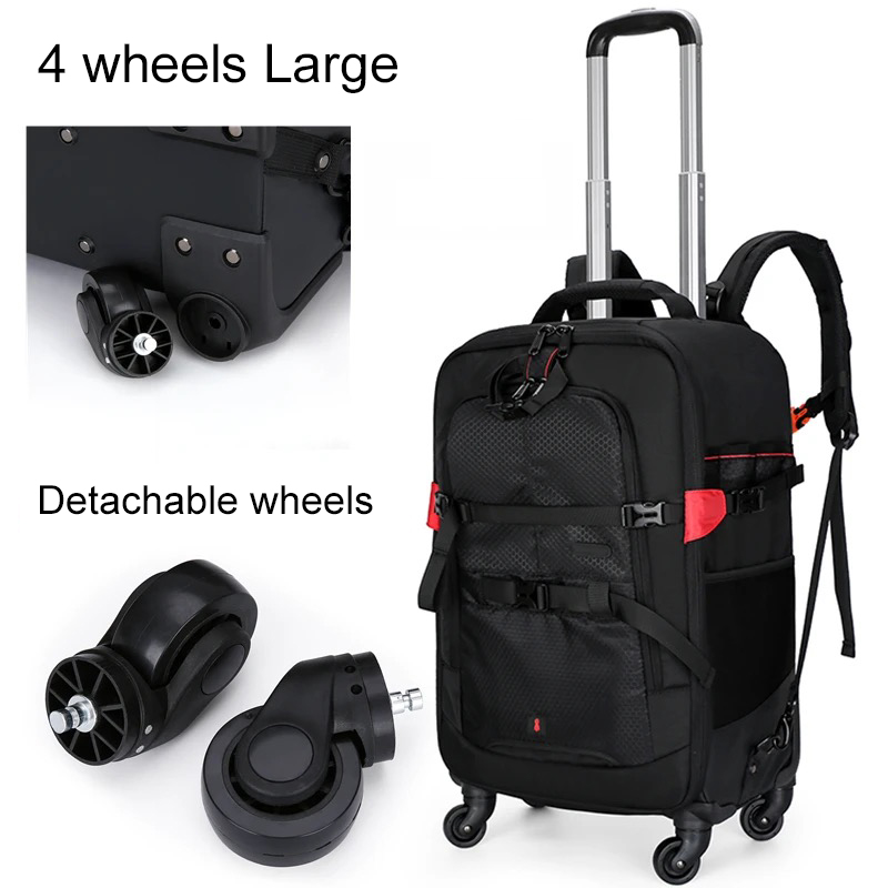 Foldable Rolling Luggage Bag - 트롤리 사진 촬영 배낭 전문 카메라