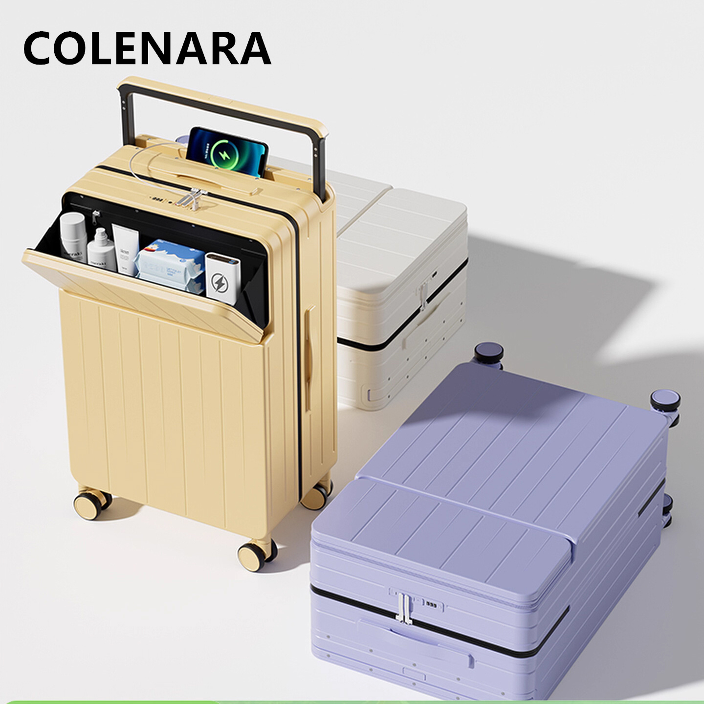 콜레나라 다기능 수트케이스 충전 기능 탑재 캐리어 앞면 - Front Opening Laptop Luggage 24 Inch 리뷰 및 가격