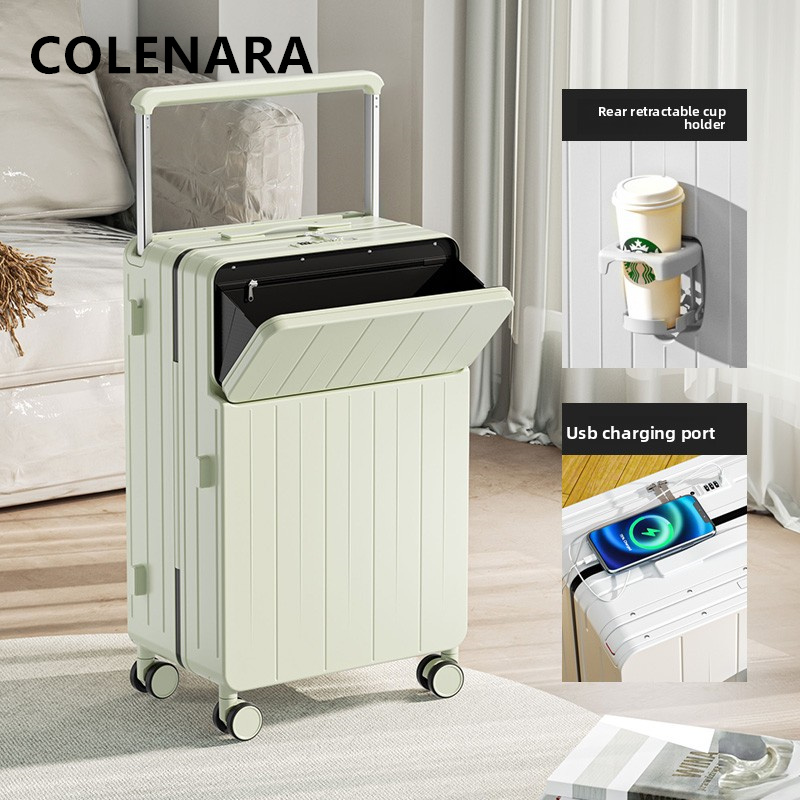 콜레나라 다기능 수트케이스 충전 기능 탑재 캐리어 앞면 - Front Opening Laptop Luggage 24 Inch 리뷰 및 가격