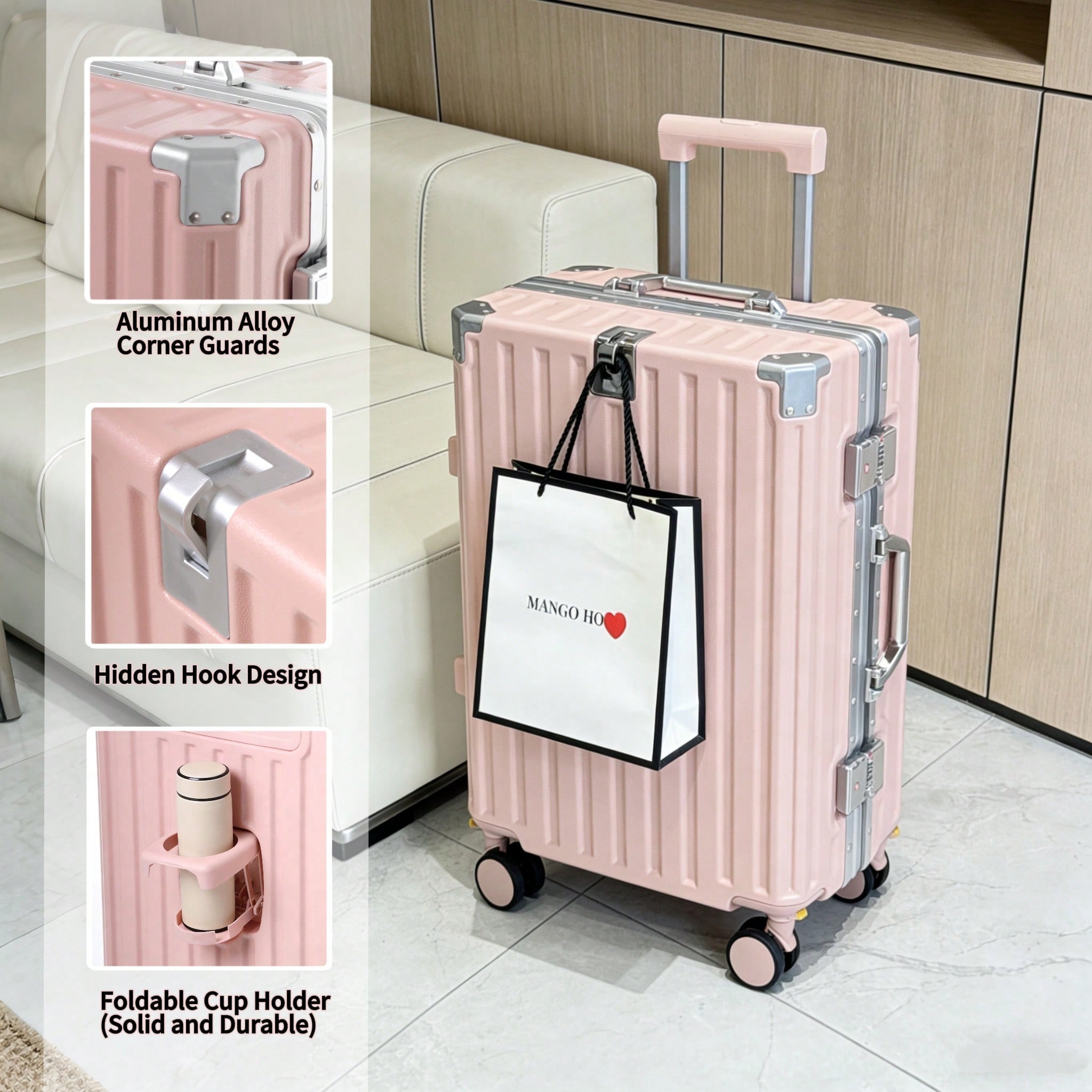 20인치 기내용 캐리어, 항공사 승인, PC 하드쉘 알 - Aluminum Frame Carry On Luggage 리뷰 및 가격