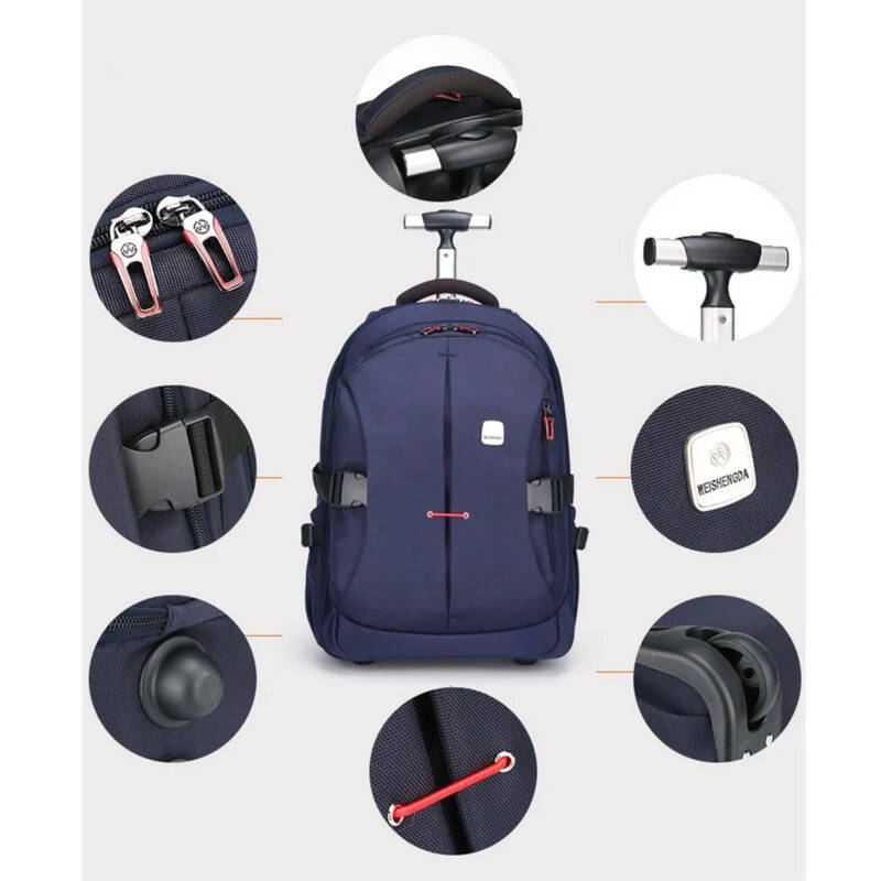 바퀴 달린 배낭 여행용 통근 가방, 여행용 수하물 비즈 - Foldable Rolling Luggage Bag 리뷰 및 가격