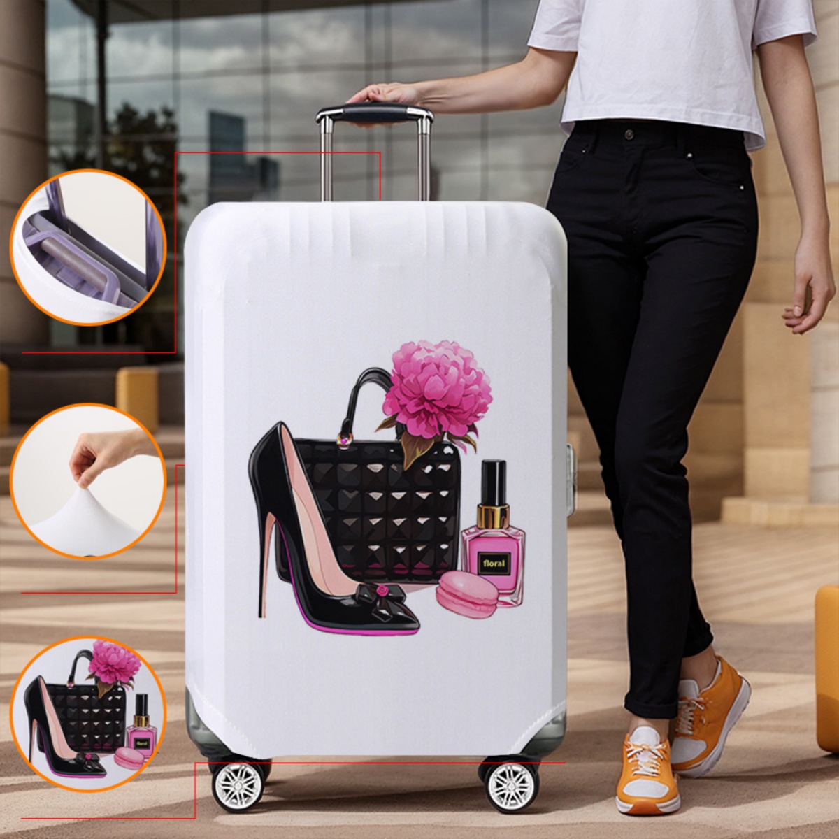 수하물 커버 보호대 18-32인치 여행가방 여행용품용  - Waterproof Suitcase Cover Protector 리뷰 및 가격