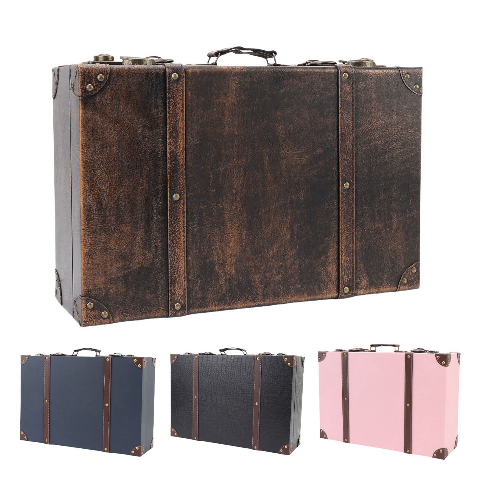 빈티지 여행 가방 스타일 장식용 수납함 레트로 여행 가 - Retro Vintage Trunk Suitcase 리뷰 및 가격