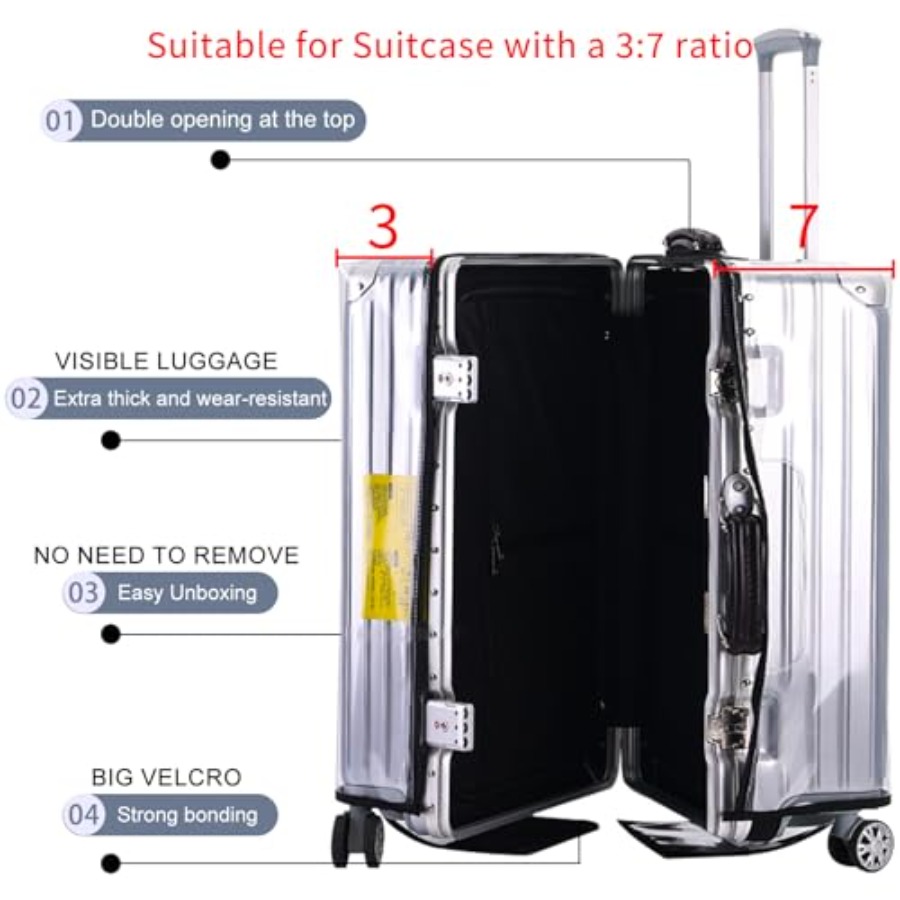 베키 클리어 수트케이스 커버 PVC 보호대 지퍼 방수  - Luggage Protective Cover Transparent 리뷰 및 가격