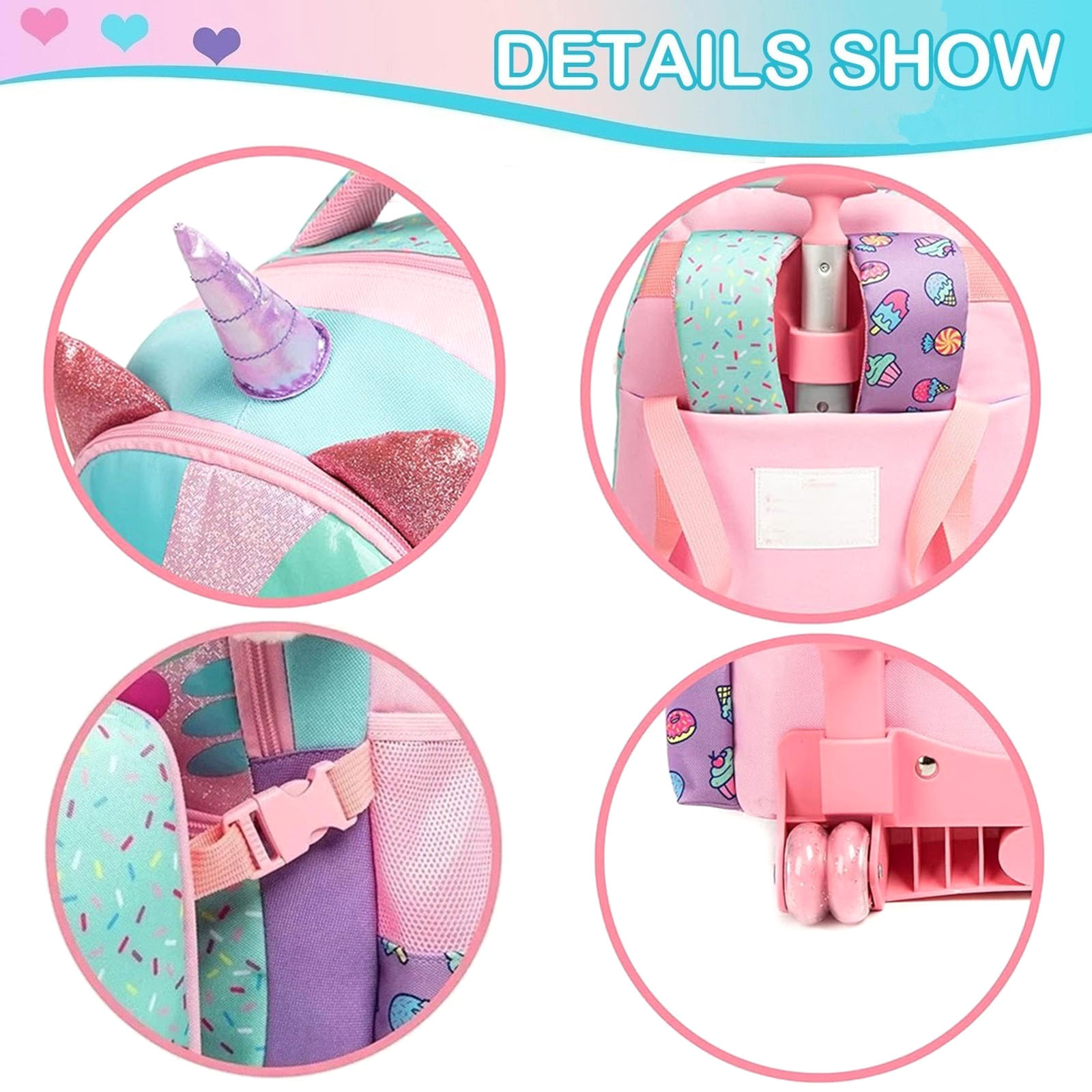 바퀴가 달린 귀여운 롤링 배낭, 초등 학생용 배낭, 여 - Foldable Rolling Luggage Bag 리뷰 및 가격