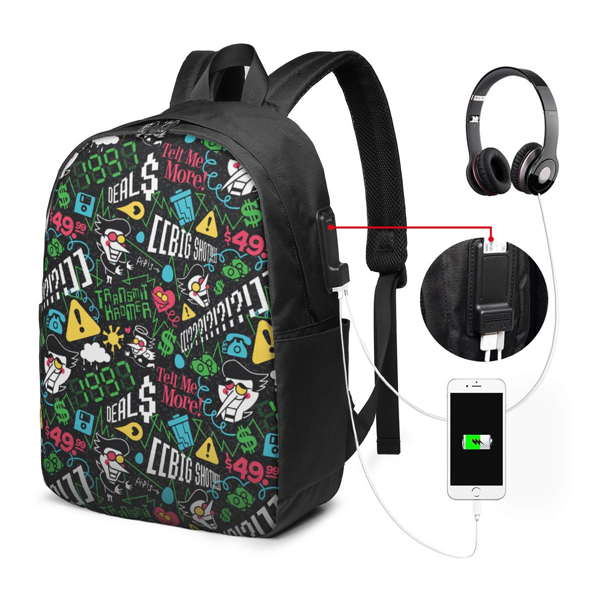 Deltarune SPAMTON G 배낭 여행 노트북  - Travel Bags 리뷰 및 가격