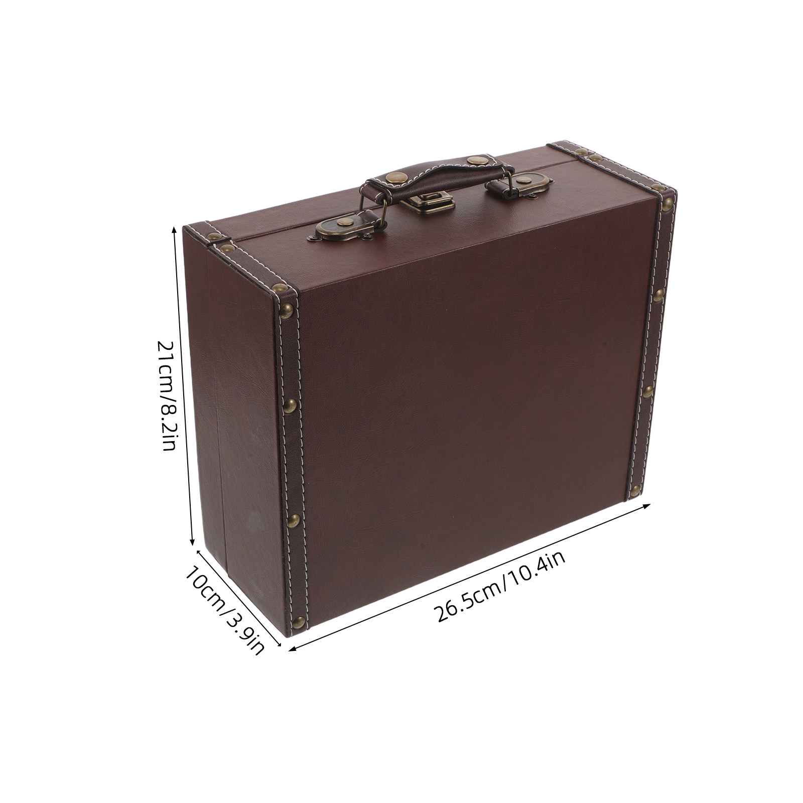 빈티지 여행가방 모양 소품 레트로 나무 상자 PU 사진 - Retro Vintage Trunk Suitcase 리뷰 및 가격
