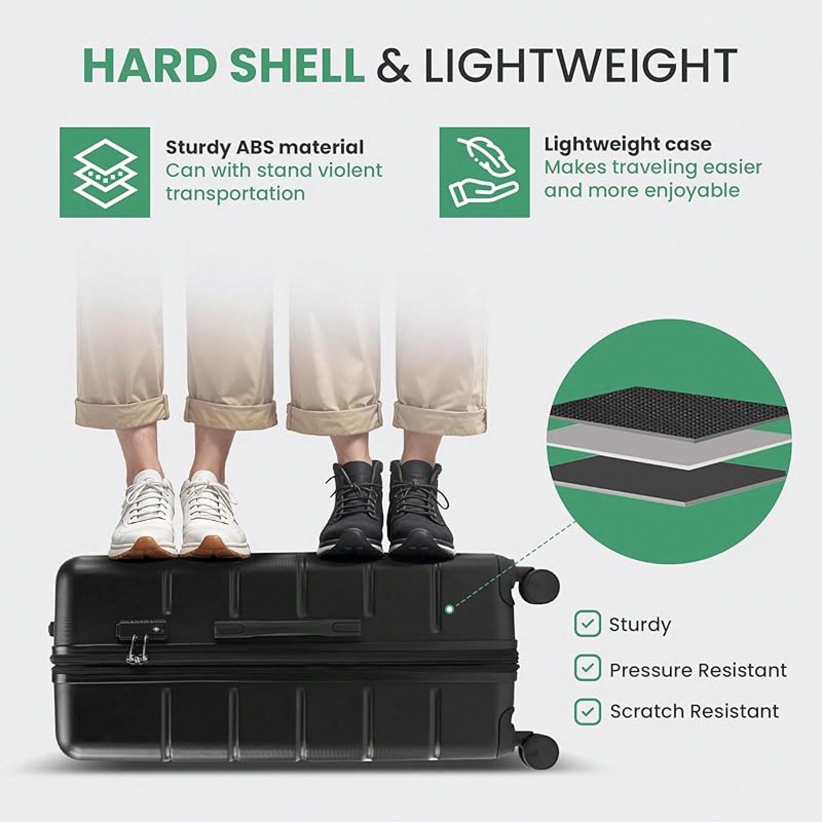 3피스 수하물 세트, 하드사이드 기내용 수하물, 확장형 - Expandable Hard Shell Luggage Set 리뷰 및 가격