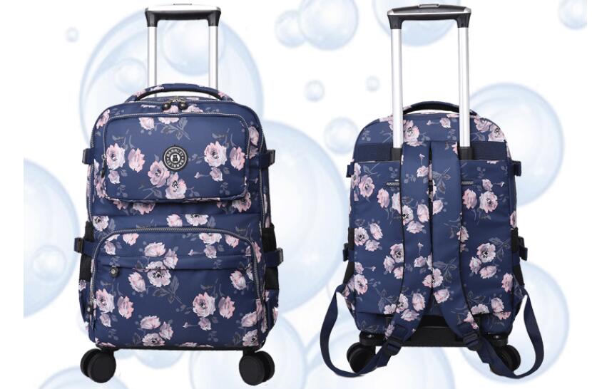 여성용 바퀴 달린 배낭 스피너 롤링 러기지 가방, 여행 - Foldable Rolling Luggage Bag 리뷰 및 가격