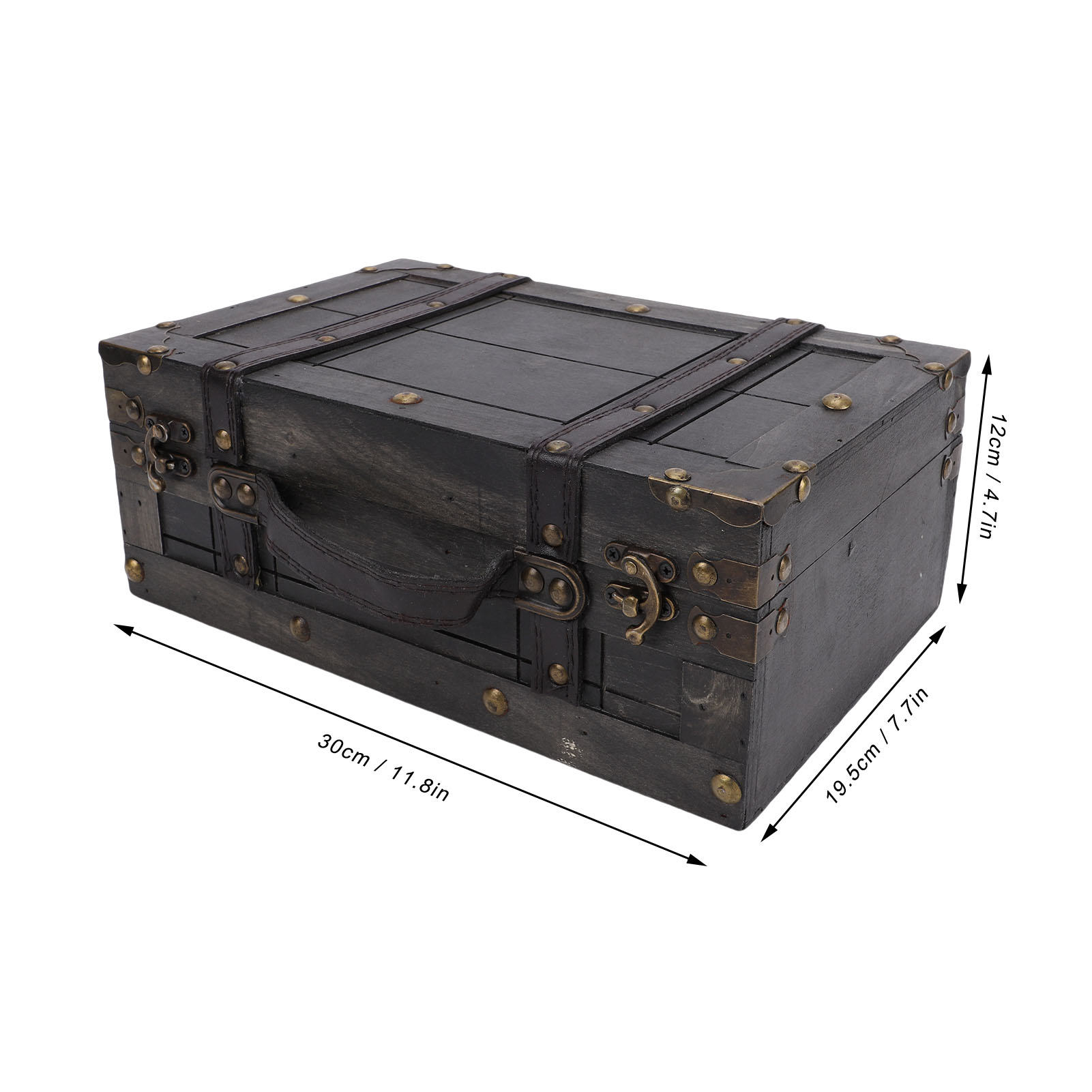 나무 보관함 나무 상자 빈티지 나무 보관함 뚜껑 포함  - Retro Vintage Trunk Suitcase 리뷰 및 가격