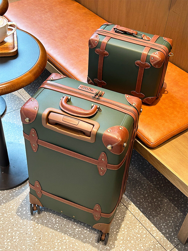 여성용 빈티지 PU 가죽 가방 복고풍 디자인 20in  - Retro Vintage Trunk Suitcase 리뷰 및 가격