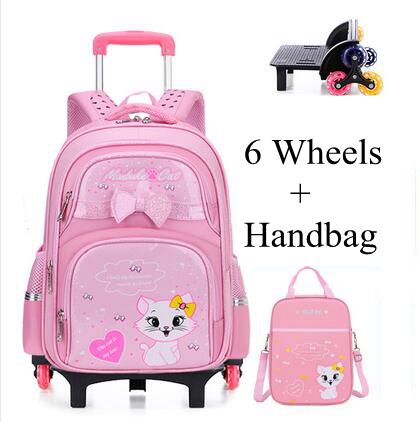 학생 학교 롤링 배낭 학교 트롤리 가방 세트 소녀 학교 - Foldable Rolling Luggage Bag 리뷰 및 가격