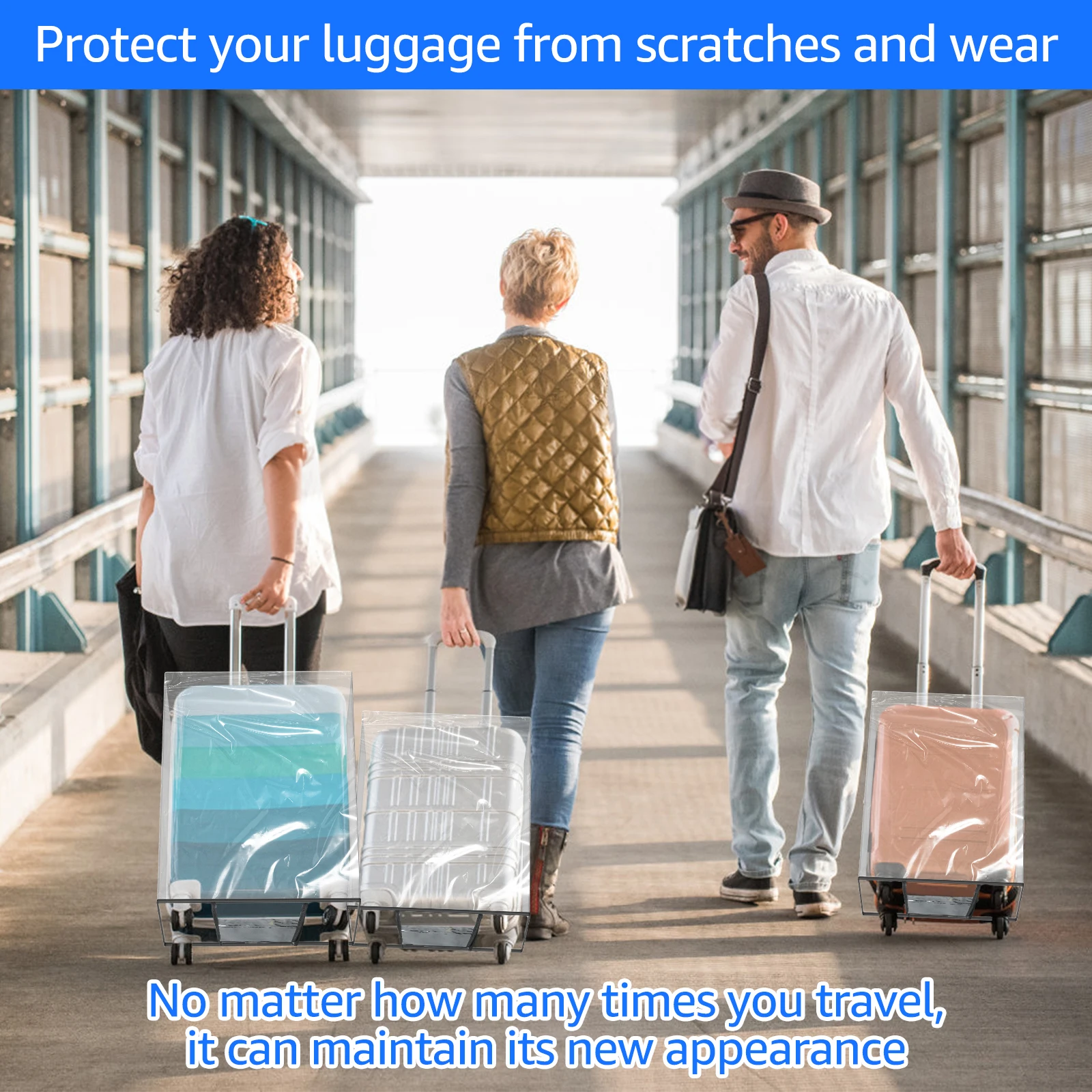 3Pcs 투명 PVC 수하물 보호 커버 20/24/28 - Luggage Protective Cover Transparent 리뷰 및 가격