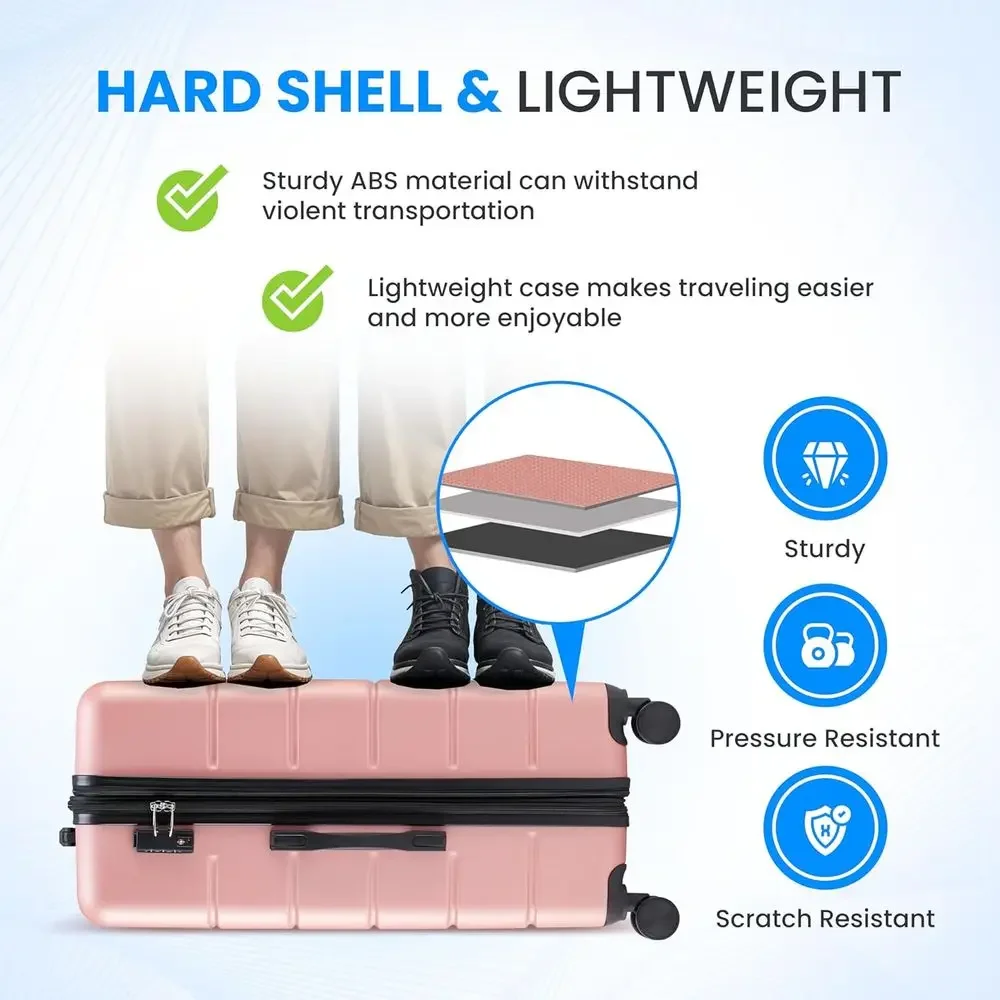 3피스 대형 여행가방 세트 (더블 스피너 휠, TSA  - Expandable Hard Shell Luggage Set 리뷰 및 가격
