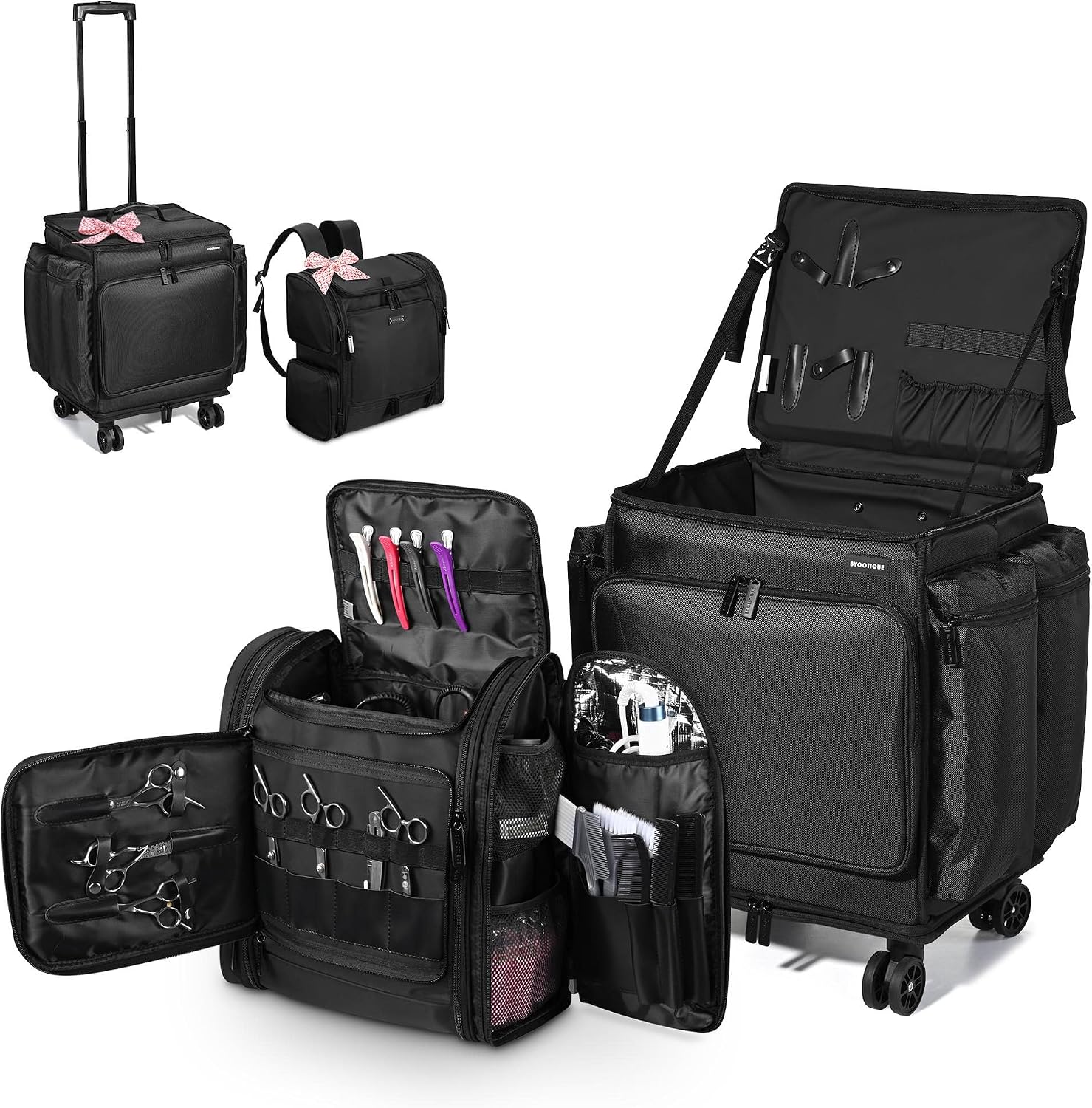 부드러운 소재의 롤링 메이크업 트레인 케이스 여행용 백 - Backpacks 리뷰 및 가격