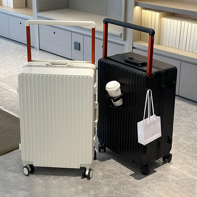 새로운 와이드 핸들 캐리어 바퀴 달린 여행용 가방 컵  - Aluminum Frame Carry On Luggage 리뷰 및 가격