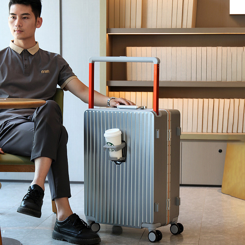 새로운 와이드 핸들 캐리어 바퀴 달린 여행용 가방 컵  - Aluminum Frame Carry On Luggage 리뷰 및 가격