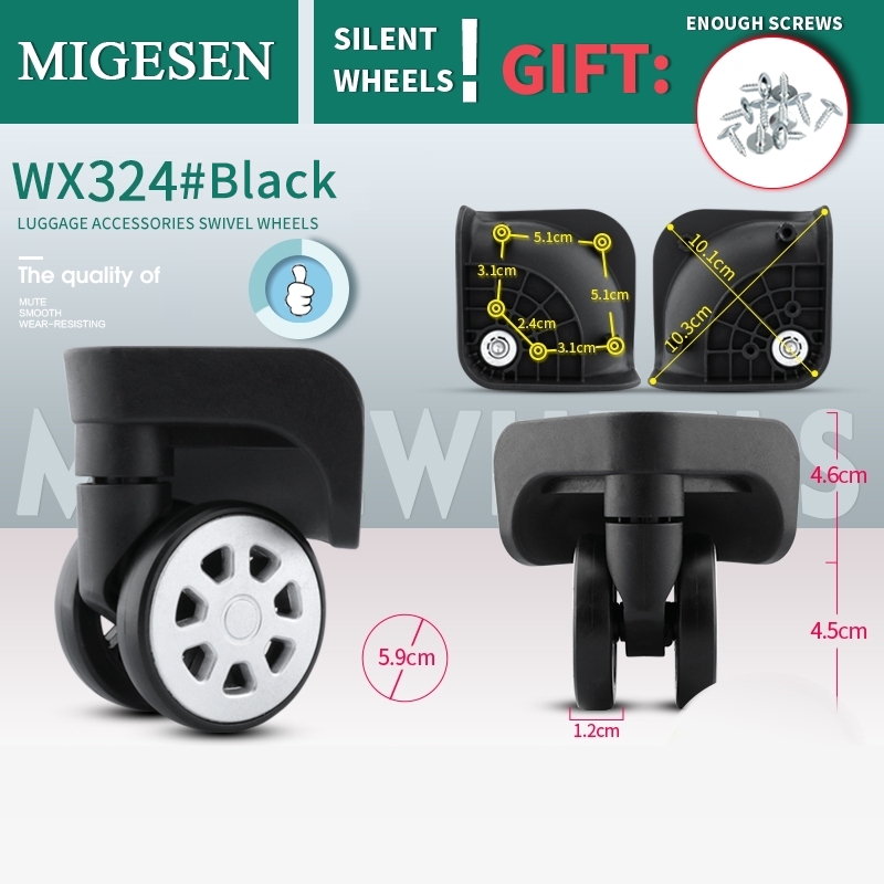 1 쌍의 범용 수화물 바퀴 교체 자동 균형 잡힌 내마모 - Silent Replacement Luggage Wheels 리뷰 및 가격