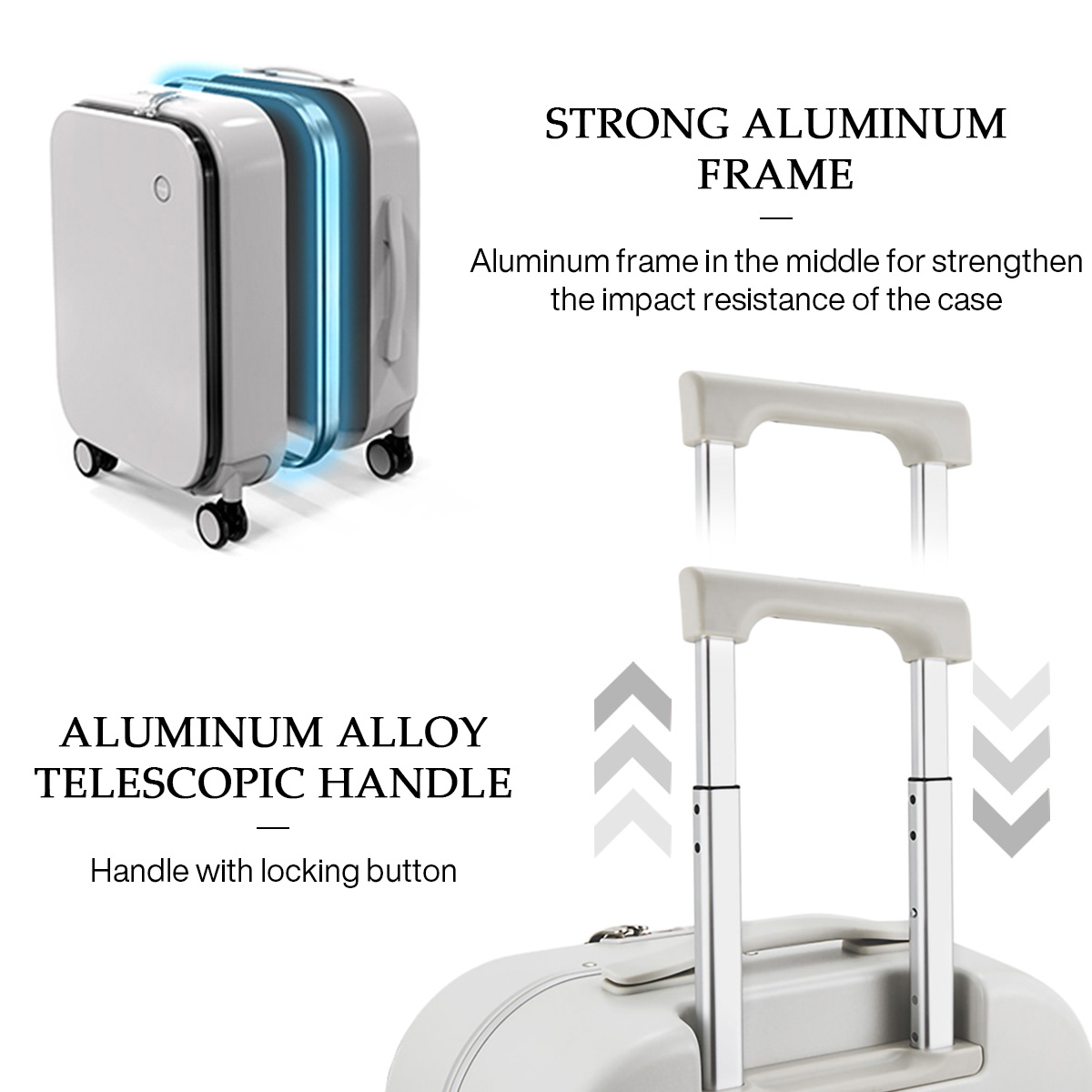 Mixi 특허 디자인 알루미늄 프레임 여행 가방, 롤링 - Aluminum Frame Carry On Luggage 리뷰 및 가격