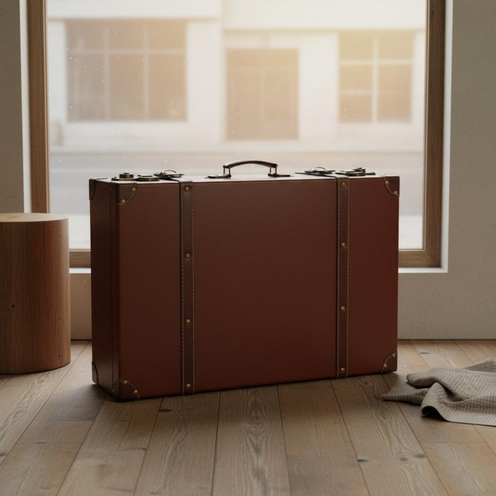 3피스 빈티지 여행 가방 세트 사진 소품 레트로 가죽  - Retro Vintage Trunk Suitcase 리뷰 및 가격