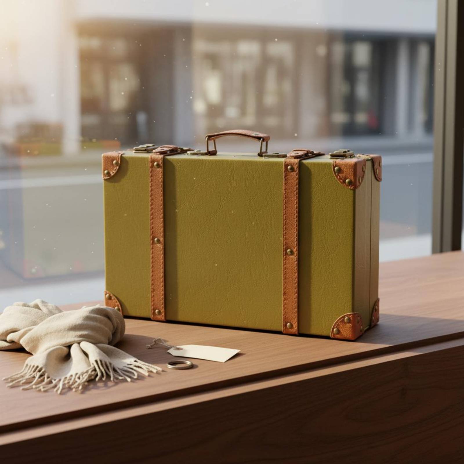 3피스 빈티지 여행 가방 세트 사진 소품 레트로 가죽  - Retro Vintage Trunk Suitcase 리뷰 및 가격