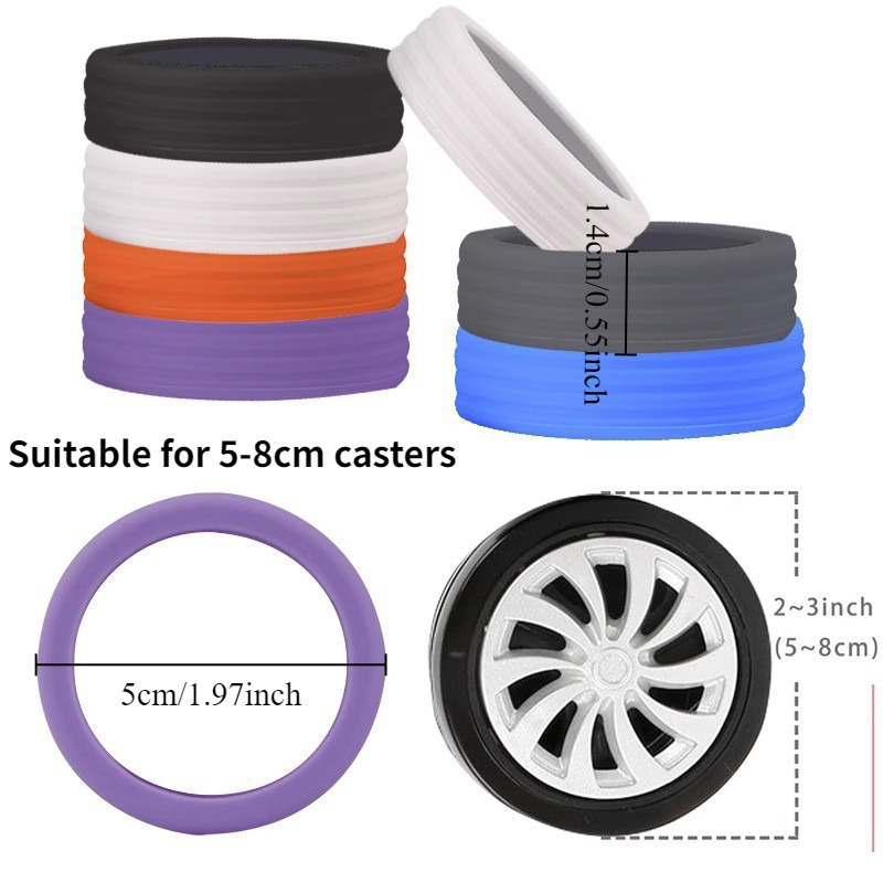 8Pcs 무소음 러기지 휠 고무 슬리브 트롤리 휠 교체 - Silent Replacement Luggage Wheels 리뷰 및 가격