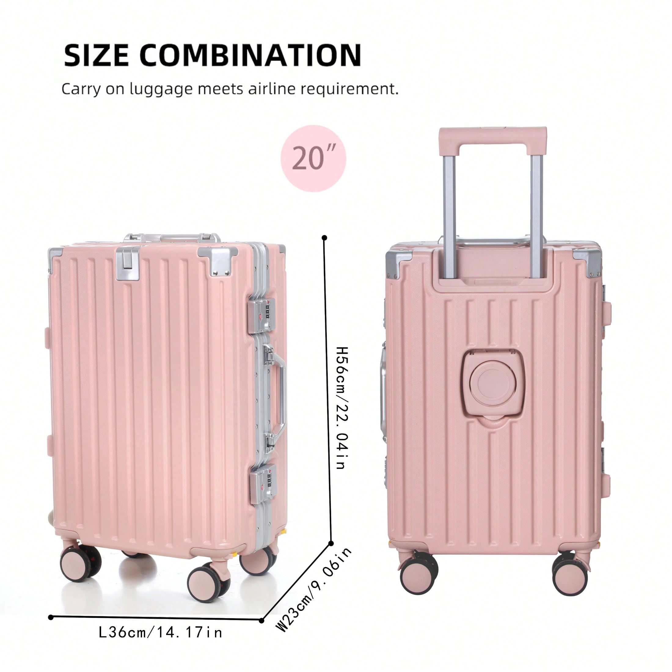 20인치 기내용 캐리어, 항공사 승인, PC 하드쉘 알 - Aluminum Frame Carry On Luggage 리뷰 및 가격