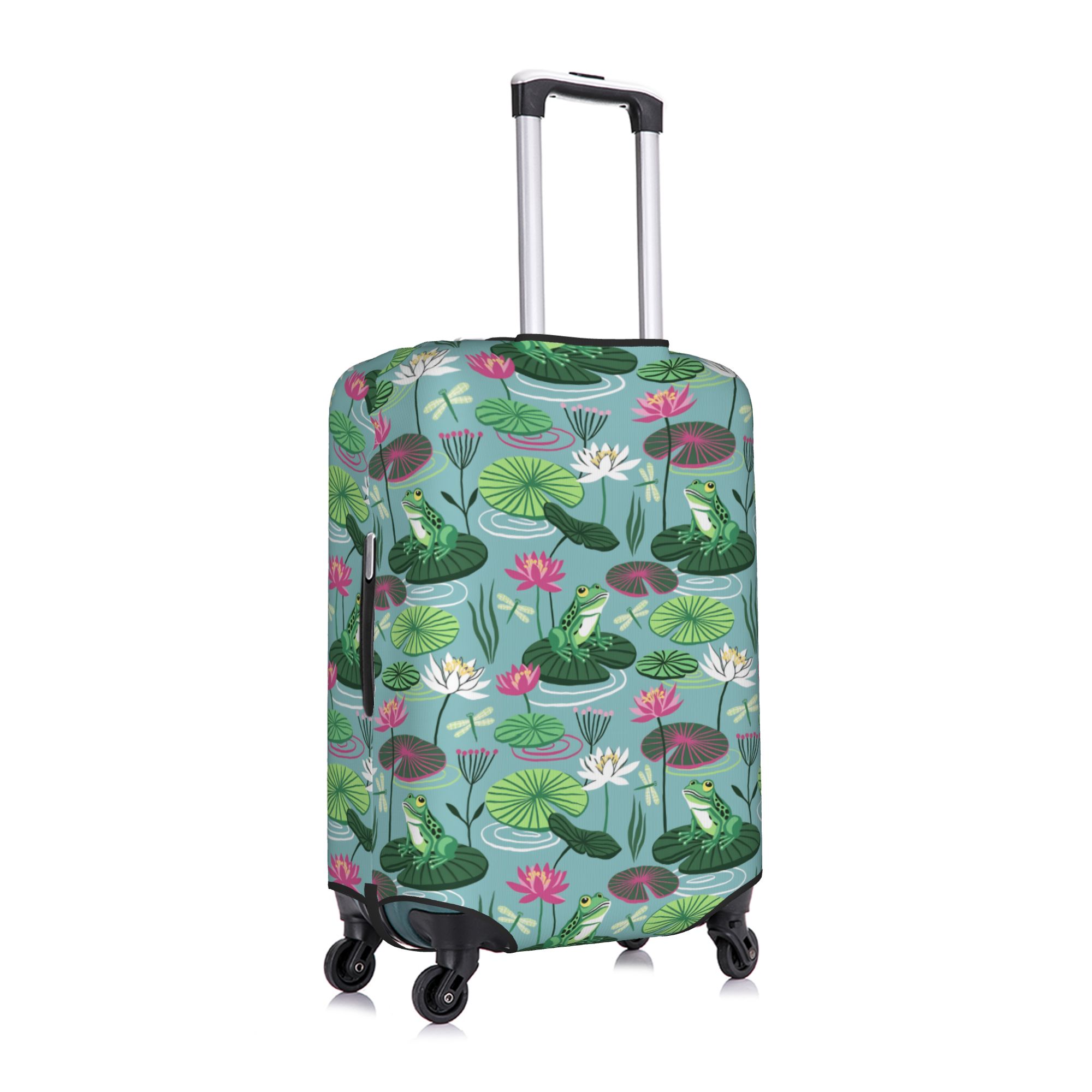개구리와 수련 여행용 수하물 커버 방진 동물 애호가용  - Waterproof Suitcase Cover Protector 리뷰 및 가격