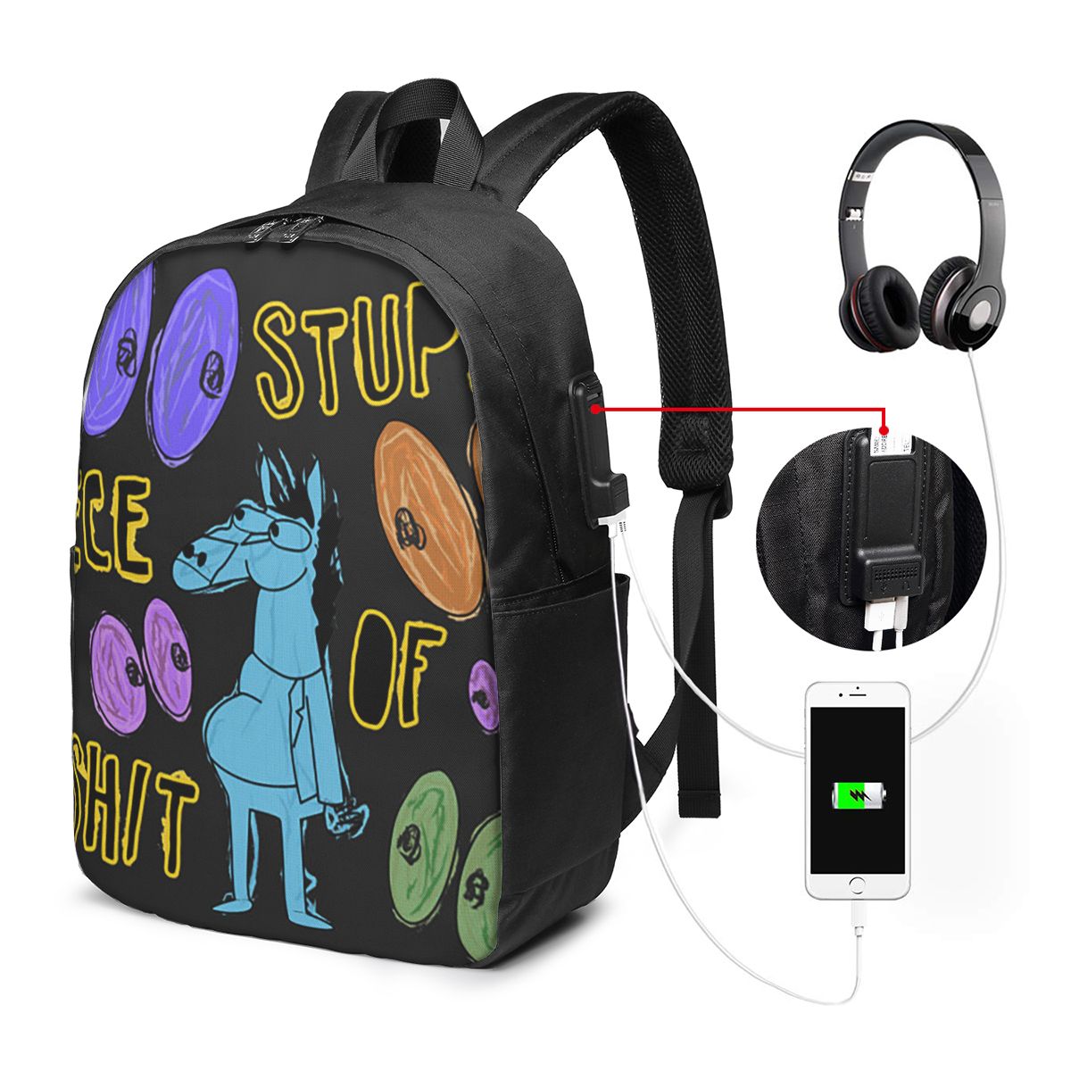 만화 보잭 호스맨 멍청한 똥 같은 짓난 가방 배낭 여행 - Travel Bags 리뷰 및 가격