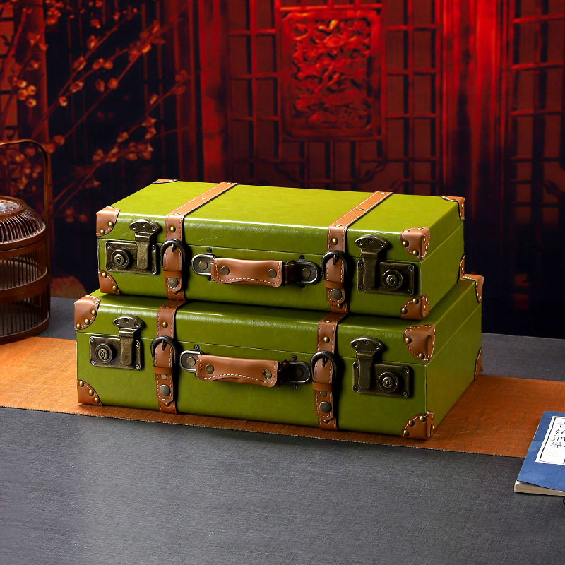 빈티지 나무 여행 가방 다기능 레트로 수납 상자 소매  - Retro Vintage Trunk Suitcase 리뷰 및 가격