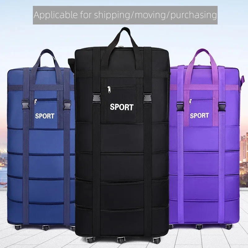 플러스 항공사 체크 백 옥스포드 대용량 여행 범용 휠  - Foldable Rolling Luggage Bag 리뷰 및 가격